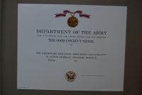 Us Army Good Conduct Medal Certificate  Embossed within Army Good Conduct Medal Certificate Template
