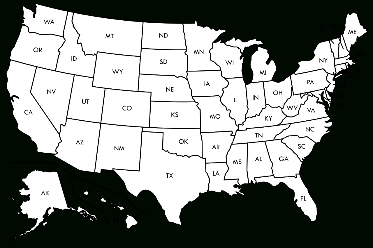 Usa Map With States Blank Outline Us States Map Blank Template pertaining to United States Map Template Blank