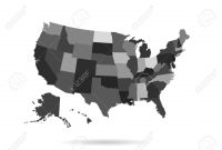 Usa States Map Isolated For Infographic Blank Usa Map Template in Blanks Usa Templates