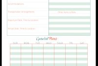 Vacation Planner Printables  Travel  Vacation Planner Travel pertaining to Blank Trip Itinerary Template