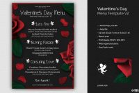 Valentine's Day Menu Template V  Free Posters Design For Photoshop in Valentine Menu Templates Free