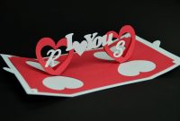Valentine's Day Pop Up Card Twisting Heart  Creative Pop Up Cards within I Love You Pop Up Card Template