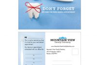 Variable Data Appointment Card Templates  Gargle  Marketing in Dentist Appointment Card Template