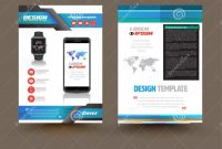 Vector Brochure Template Design For Technology Product Stock Vector inside Product Brochure Template Free