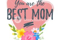 Vector Cartoon Style Template For Mothers Day Greeting Card Template inside Mom Birthday Card Template