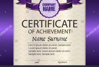 Vector Certificate Achievement Template Award Winner Stock Vector inside Certificate Of Attainment Template