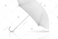 Vector D Realistic Render White Blank Umbrella Icon Closeup throughout Blank Umbrella Template