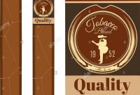Vector Illustration Of Cuban Cigars With Label Without It And Cigar pertaining to Cigar Label Template