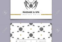 Vector Massage And Spa Therapy Business Card Template Trendy intended for Massage Therapy Business Card Templates