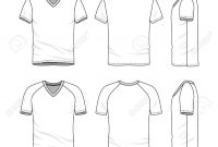 Vector Templates Of Clothing Set Front Back Side Views Of Stock with regard to Blank V Neck T Shirt Template