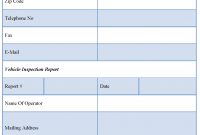Vehicle Inspection Report Template  Editable Forms for Vehicle Inspection Report Template