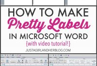 Video How To Make Pretty Labels In Microsoft Word  Silhouette throughout Pretty Label Templates