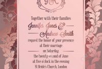 Vintage Baroque Style Wedding Invitation Card Template Elegant with Church Invite Cards Template
