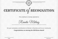 Vintage Certificate Of Recognition Template Template  Venngage for Employee Anniversary Certificate Template
