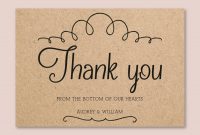Vintage Wedding Thank You Card Template For Word Or Pages  Etsy for Thank You Card Template Word