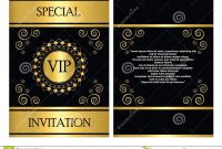 Vip Invitation Card Template Stock Vector  Illustration Of Company for Event Invitation Card Template