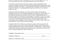 Visa Corporate Credit Card within Corporate Credit Card Agreement Template