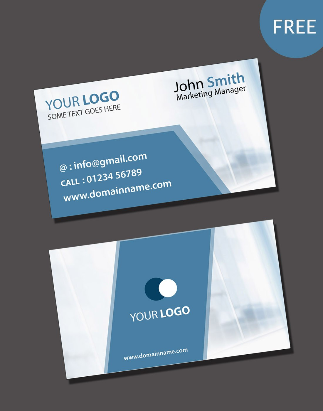 Visiting Card Psd Template Free Download inside Name Card Template Psd Free Download