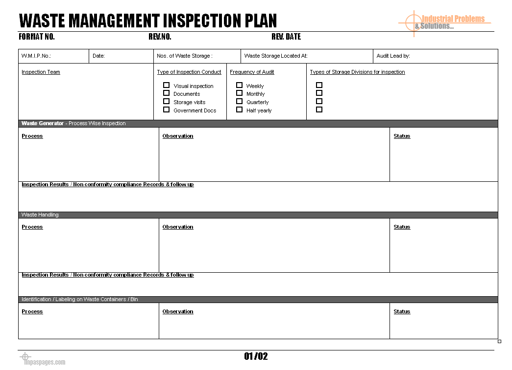 Waste Management Report Template 10 Examples Of Professional