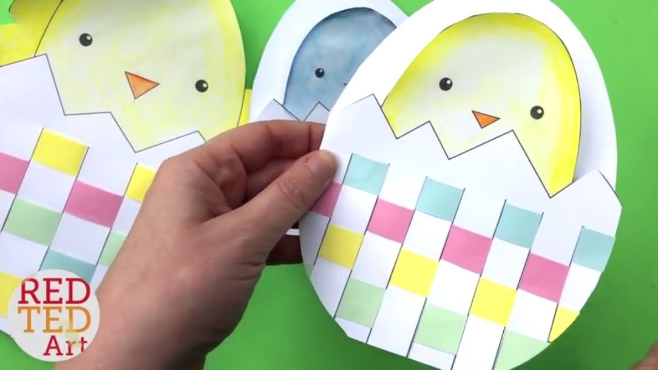 Weaving Chick Cards With Template  Easy Easter Card Diy Ideas  Youtube with Easter Chick Card Template