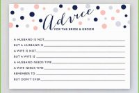 Wedding Advice Cards Template Elegant Marriage Advice Cards Pack Of for Marriage Advice Cards Templates