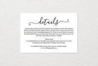 Wedding Details Card Template Printable Accommodations Card pertaining to Wedding Hotel Information Card Template