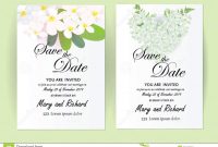 Wedding Invitation Card Flowersjasmine Stock Vector  Illustration throughout Wedding Card Size Template