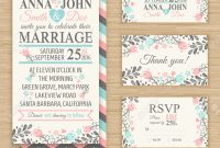 Wedding Invitation Template Thank You Card Save The Date Rsvp for Template For Rsvp Cards For Wedding