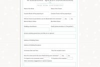 Wedding Photography Questionnaire Template Photography Forms  Etsy within Wedding Photography Terms And Conditions Template