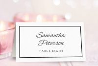 Wedding Place Card Template  Free Download  Hands In The Attic regarding Printable Escort Cards Template