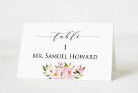 Wedding Place Cards Template Printable Head Table Place Card  Etsy pertaining to Table Place Card Template Free Download