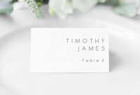 Wedding Place Cards Wedding Name Cards Editable Escort Cards with Printable Escort Cards Template