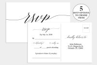 Wedding Rsvp Card  Wedding Rsvp Template  Wedding Rsvp Postcard with regard to Template For Rsvp Cards For Wedding