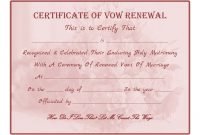 Wedding Vow Renewal Certificate Printable Here Another Similar throughout Blank Marriage Certificate Template