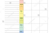 Weekly Menu Planner Template Meal Schedule Stock Vector Royalty intended for Menu Schedule Template