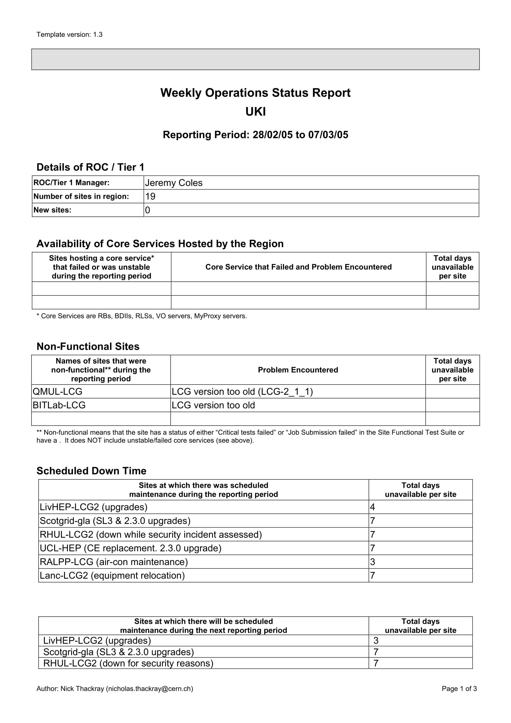 Weekly Operations Report Examples  Pdf Word Pages  Examples inside Operations Manager Report Template