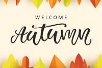 Welcome Autumn Banner Template With Fall Leaves Vector Image with Welcome Banner Template