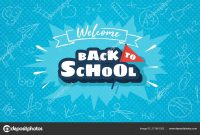 Welcome Back To School Horizontal Banner Template For Web — Stock inside Welcome Banner Template