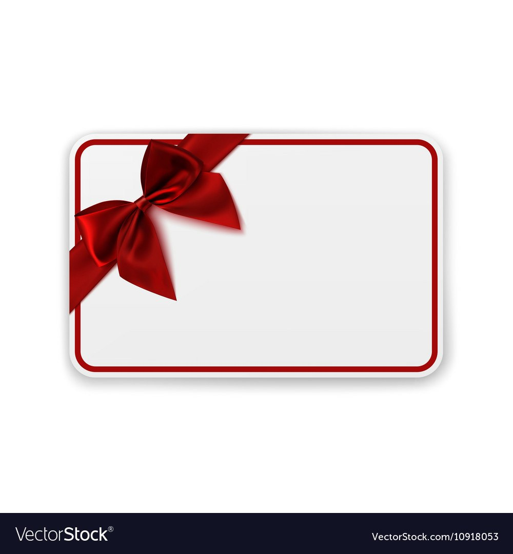 White Blank Gift Card Template Royalty Free Vector Image intended for Present Card Template