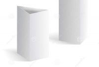 White Blank Table Tent Vertical Triangle Cards On Background Vector for Free Tent Card Template Downloads