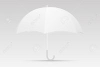 White Umbrella Blank Template Vector with Blank Umbrella Template