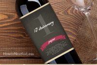 Wine Bottle Anniversary Labels Free Printable  Bloggers' Best Diy for Wine Bottle Label Design Template