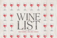 Wine List Menu Template Stock Vector Illustration Of Gourmet regarding Free Wine Menu Template