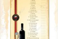 Wine Menu Template With A Price List Royalty Free Cliparts Vectors for Free Wine Menu Template