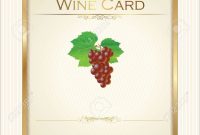 Wine Menu Template With A Price List Royalty Free Cliparts Vectors intended for Free Wine Menu Template