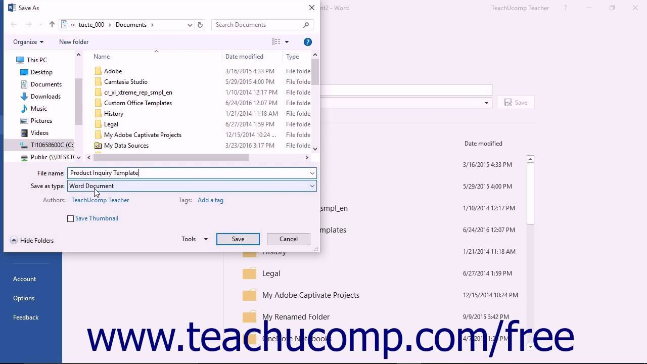 Word  Tutorial Creating Personal Templates Microsoft Training regarding Where Are Word Templates Stored