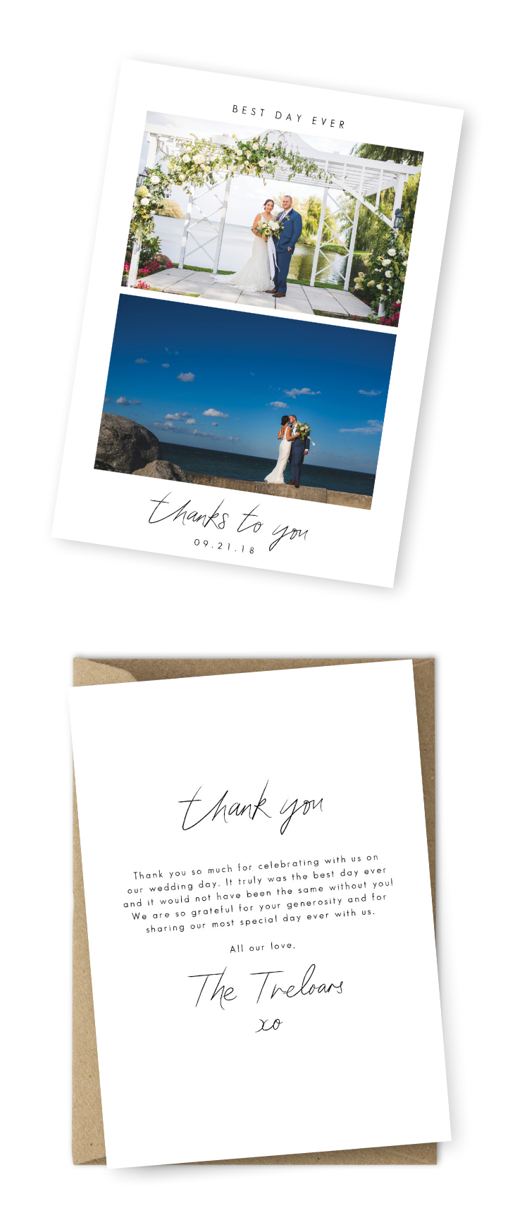 Wording Examples For Your Wedding Thank You Cards – For The Love intended for Template For Wedding Thank You Cards