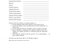 Work Experience Agreement  Templates At Allbusinesstemplates within Program Participation Agreement Template