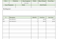 Work Order Template  Free Invoice Templates For Excel  Pdf with Invoice Template For Work Done