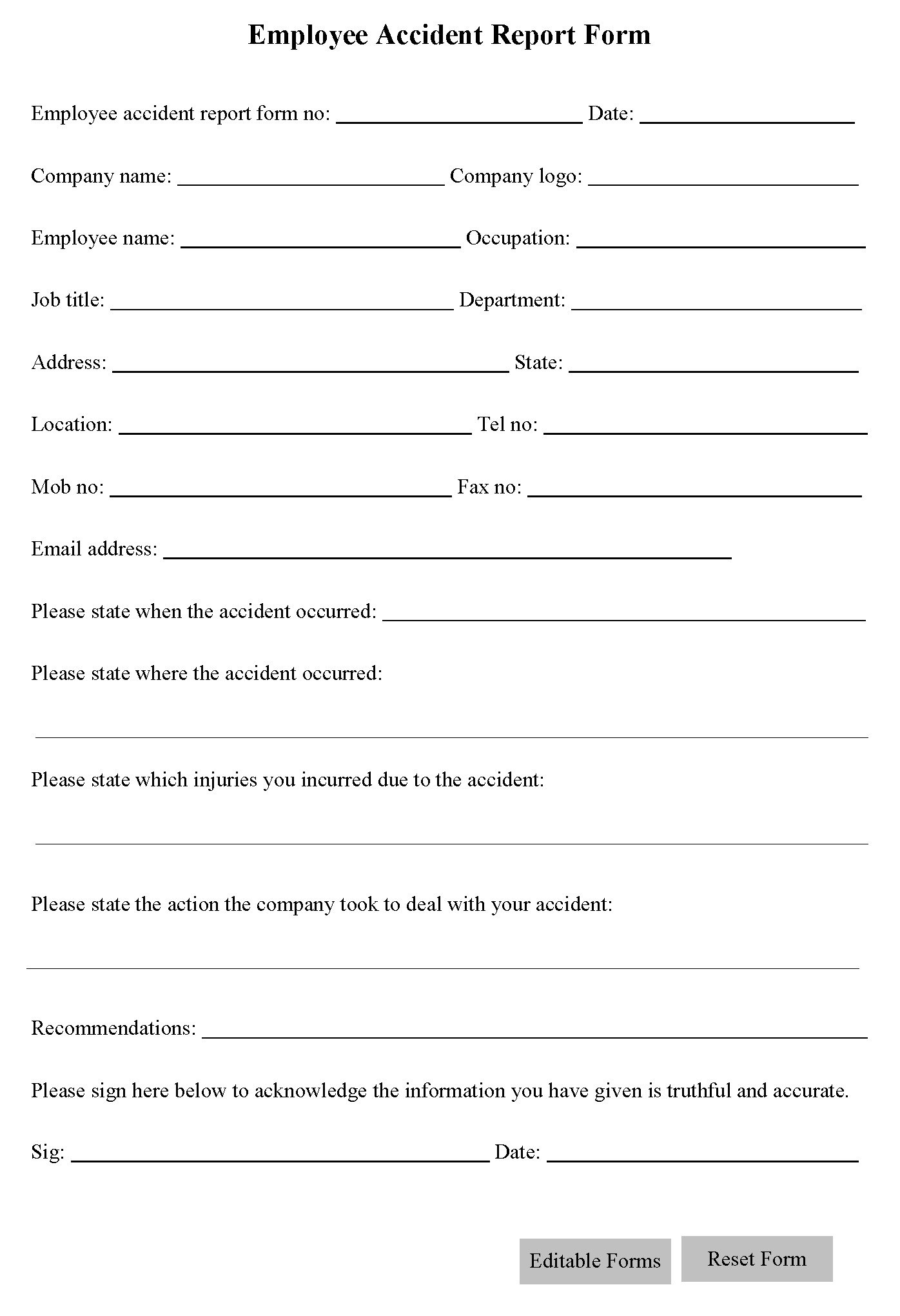 Work Place Accident Report Form Coloring Pages For Kids Plate intended for Vehicle Accident Report Form Template